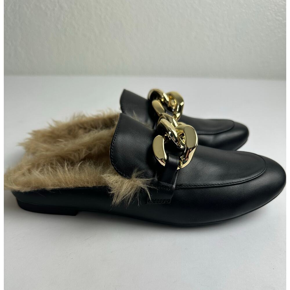 Dream Pairs Chain Closed Toe Fur Lined Mules Houseshoes Size 8 Slippers 90s Vibe - Picture 8 of 8